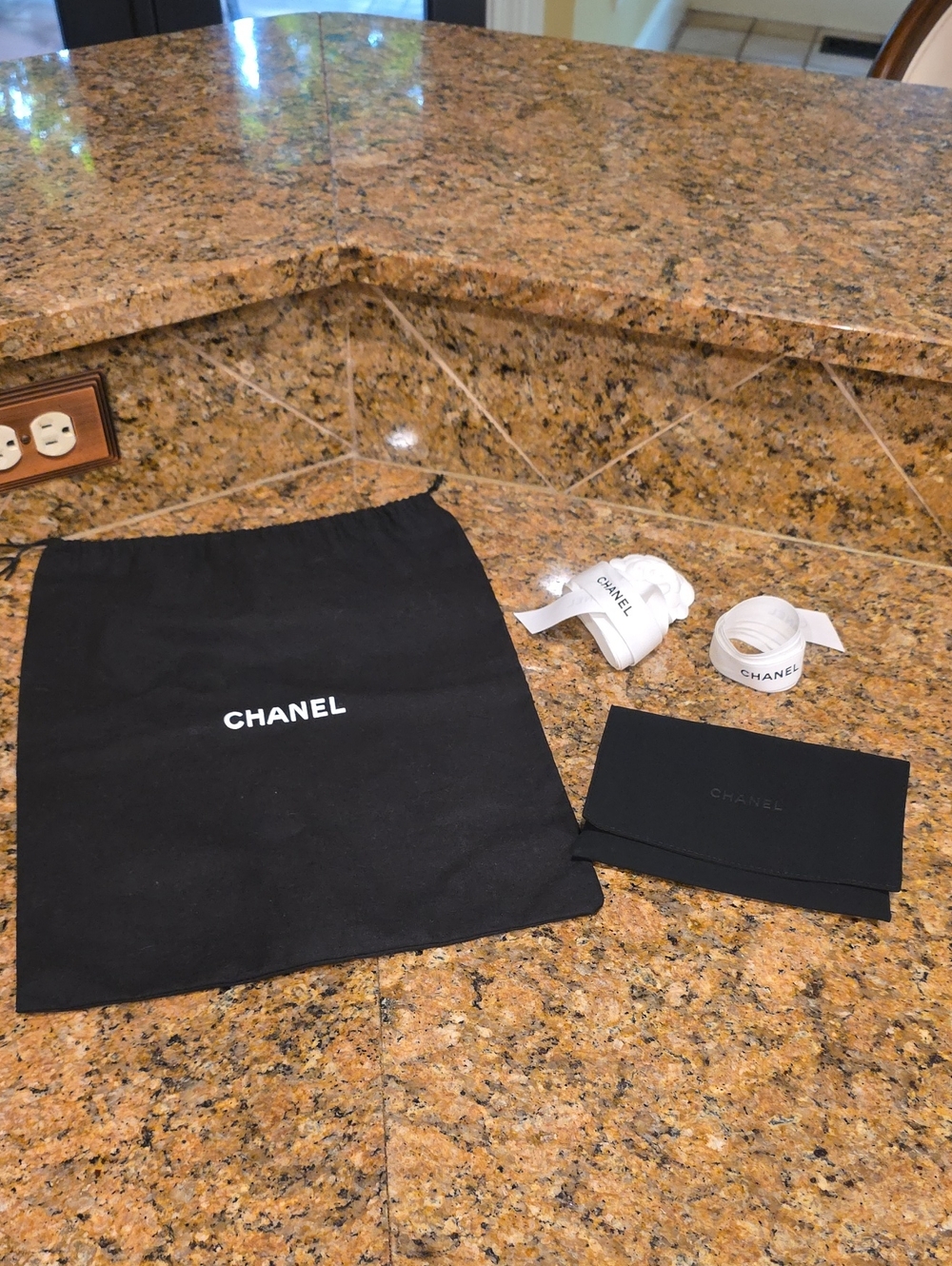 2 Chanel Dust Bags & Ribbon